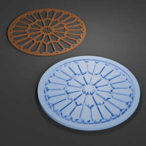 Rosace Notre-Dame de Paris (moule silicone 10cm)